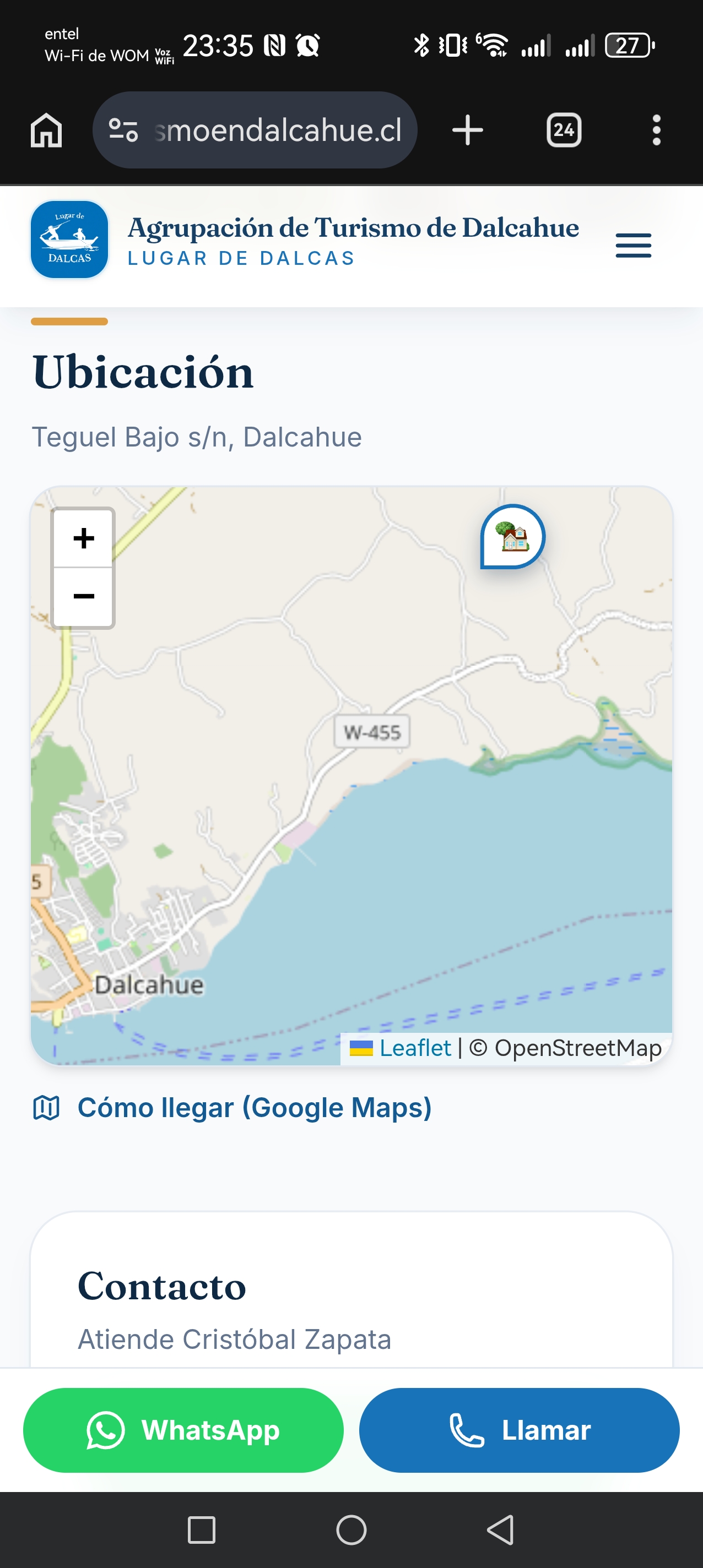 Mapa de ubicación del emprendimiento