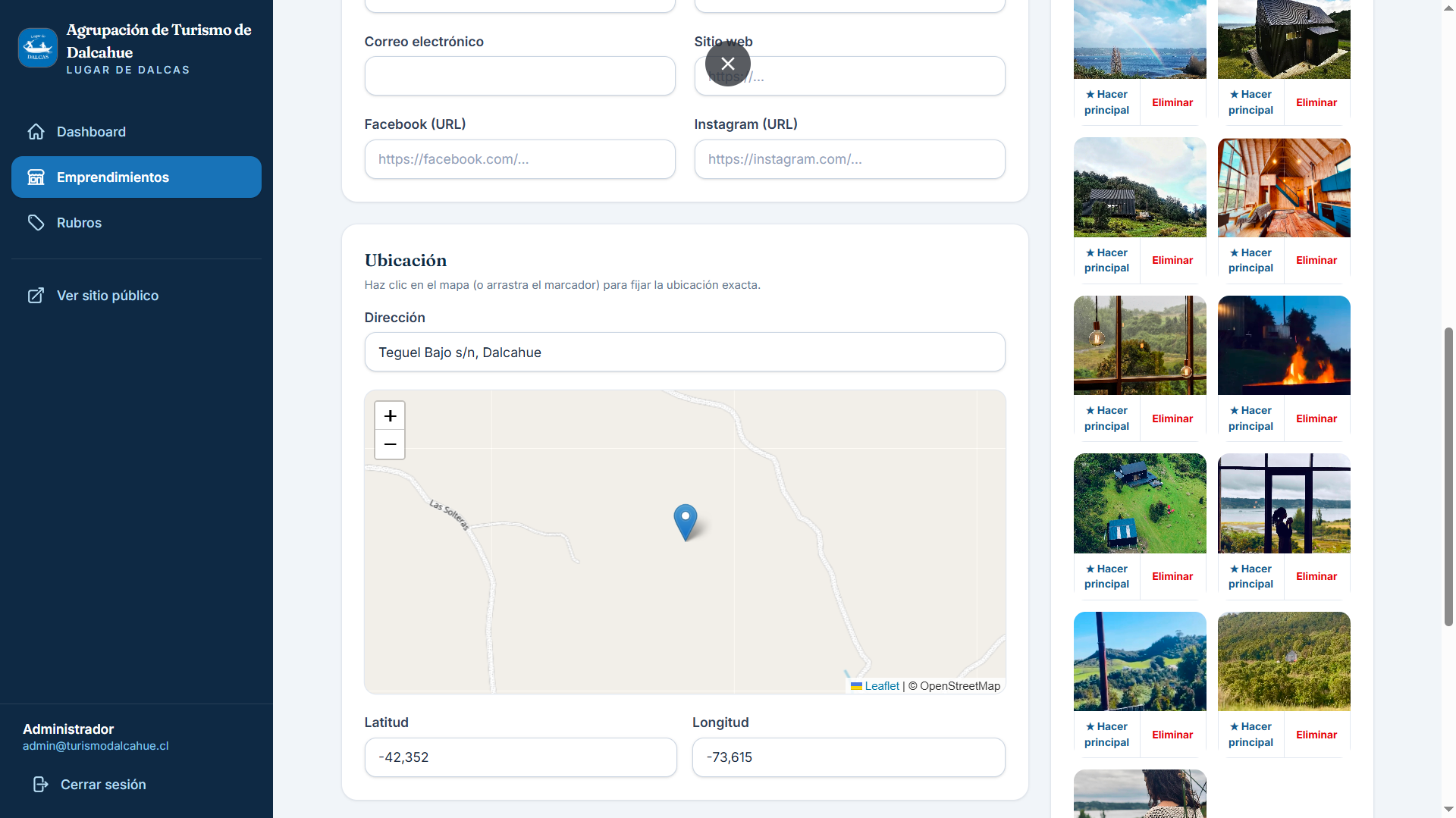 Edición — contacto y mapa